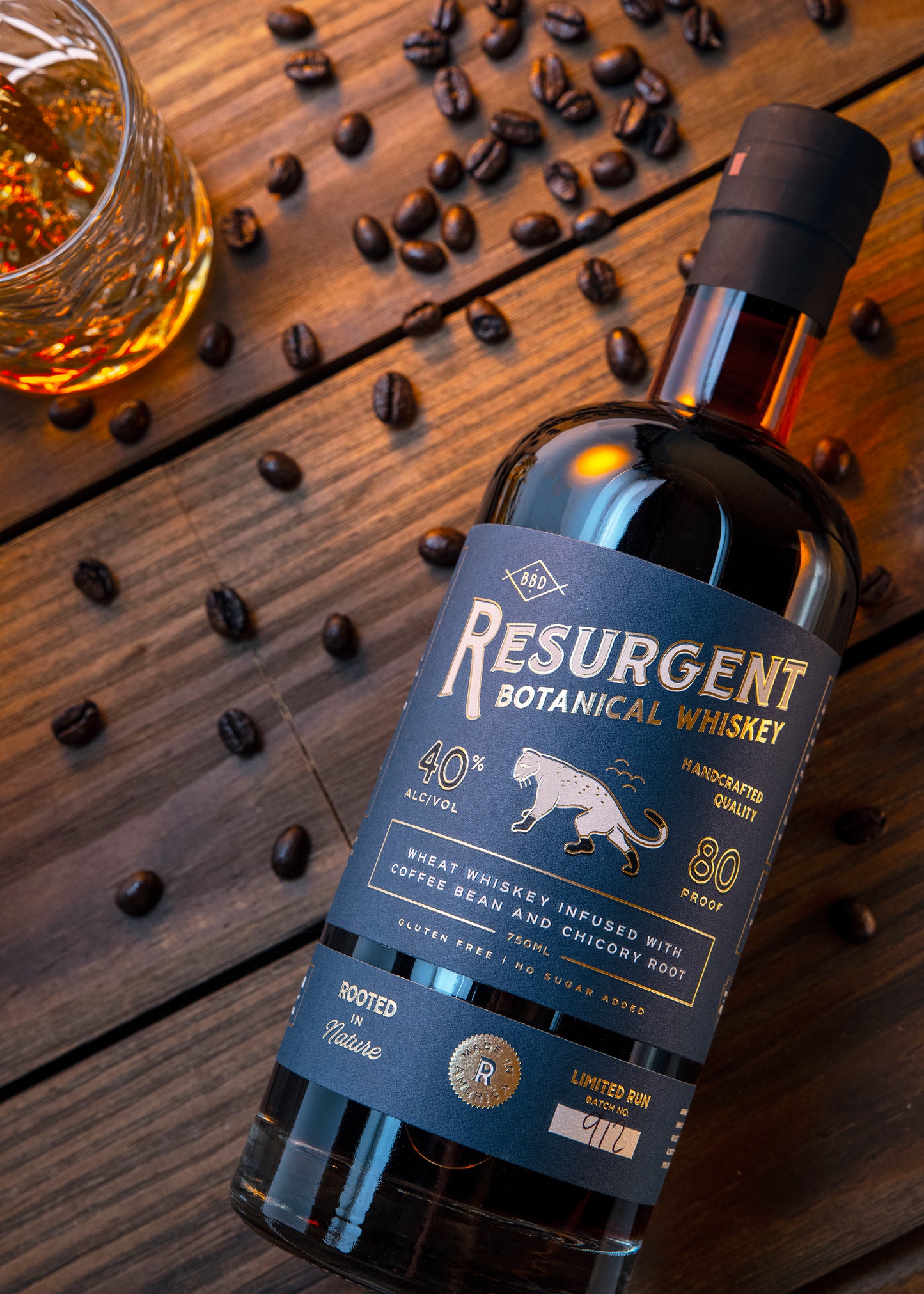 Resurgent Botanical Whiskey - Coffee Bean & Chicory Root 750ml - 40% ABV